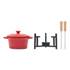 Branded Ceramic Fondue Set for Two 300ml without branding