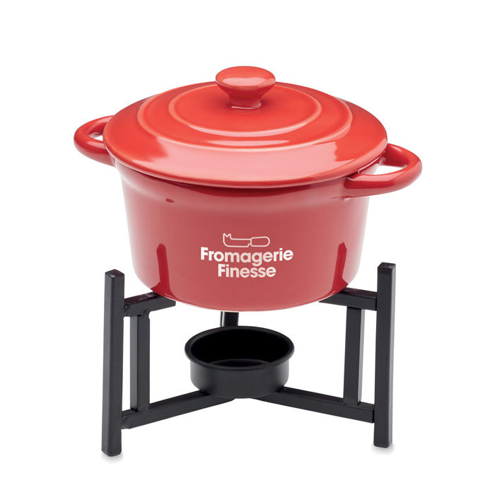 Branded Ceramic Fondue Set for Two 300ml