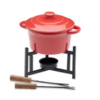 Branded Ceramic Fondue Set for Two 300ml