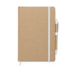 Branded A5 Recycled Carton Notebook with Pen without branding