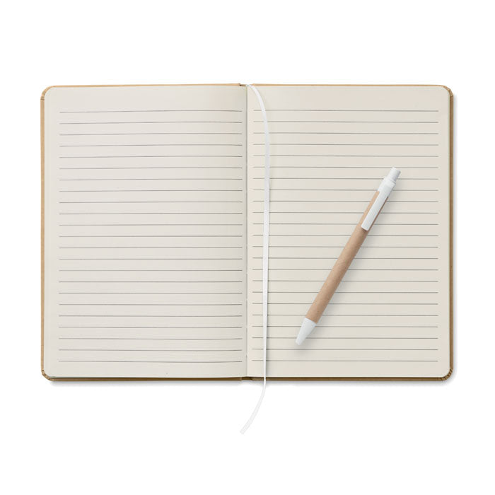 Branded A5 Recycled Carton Notebook with Pen without branding