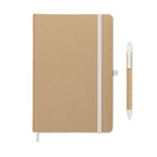 Branded A5 Recycled Carton Notebook with Pen without branding