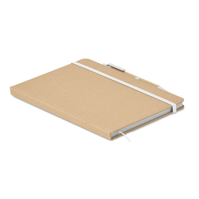 Branded A5 Recycled Carton Notebook with Pen