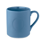 Branded Ribbed Matt Mug in Blue