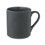 Branded ribbed matt mug