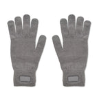 Branded RPET Knitted Gloves in Grey
