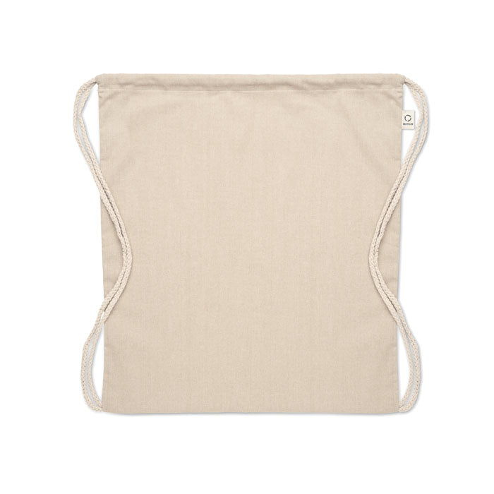 Branded Recycled Cotton Drawstring Bag without branding