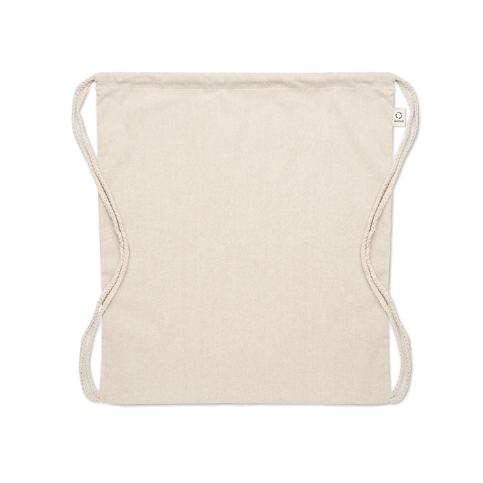Branded Recycled Cotton Drawstring Bag without branding