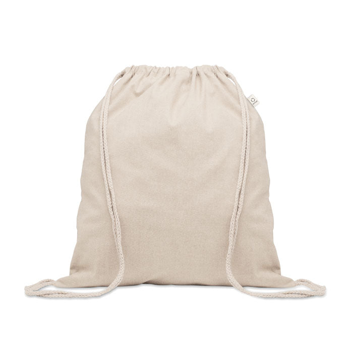 Branded Recycled Cotton Drawstring Bag without branding