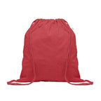 Branded Recycled Cotton Bag 140gsm in Red