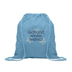 Branded Recycled Cotton Bag 140gsm in Blue