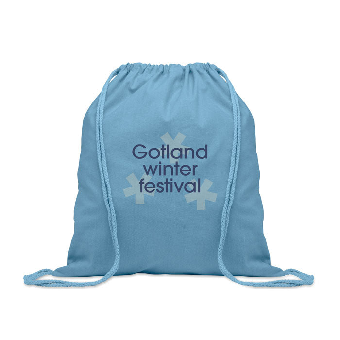 Branded Recycled Cotton Bag 140gsm in Blue