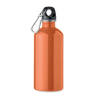 Branded Recycled Steel Bottle with Carabiner - 500ml in Orange