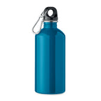 Branded Recycled Steel Bottle with Carabiner - 500ml in Blue