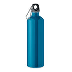Branded Recycled Steel Bottle with Carabiner - 750ml in Blue