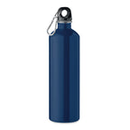 Branded Recycled Steel Bottle with Carabiner - 750ml in Blue