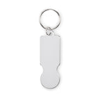 Branded Recycled Aluminium Trolley Token Key Ring without branding