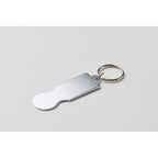 Branded Recycled Aluminium Trolley Token Key Ring without branding