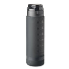 Branded RPET Motivational Sports Bottle - 1L in Black