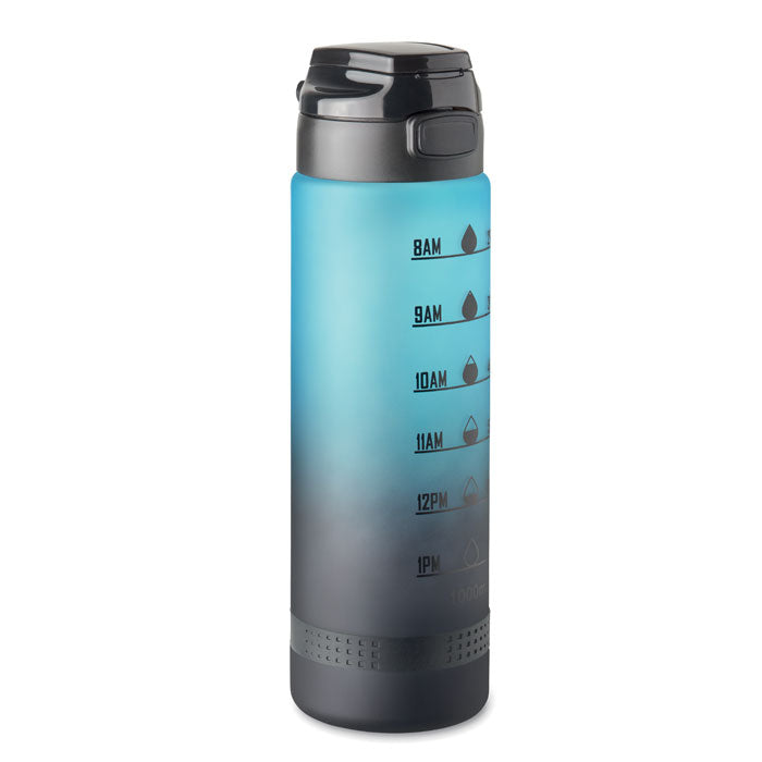 Branded RPET Motivational Sports Bottle - 1L in Blue