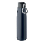 Branded vacuum bottle with cord grip lid