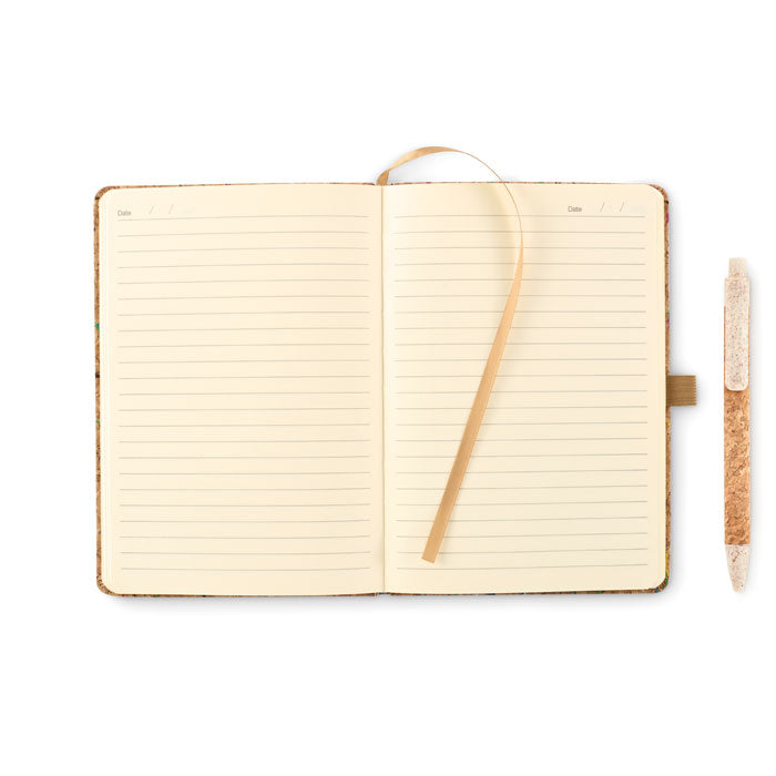 Branded Colour Cork Notebook without branding