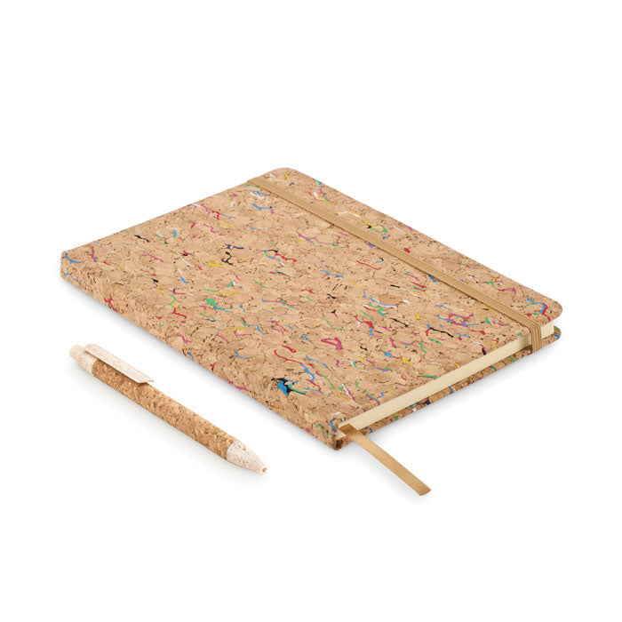 Branded Colour Cork Notebook without branding