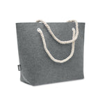 Branded RPET Felt Beach Bag in Grey