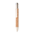 Branded cork 4-colour ink ball pen
