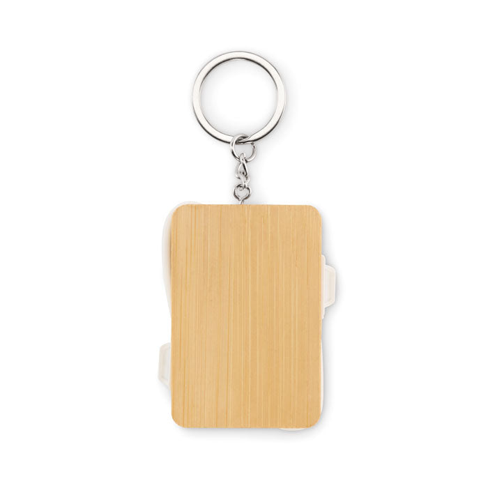 Branded Bamboo Keyring Charging Cable without branding