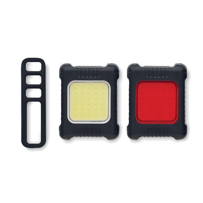 Branded Rechargeable Bike Light Set without branding