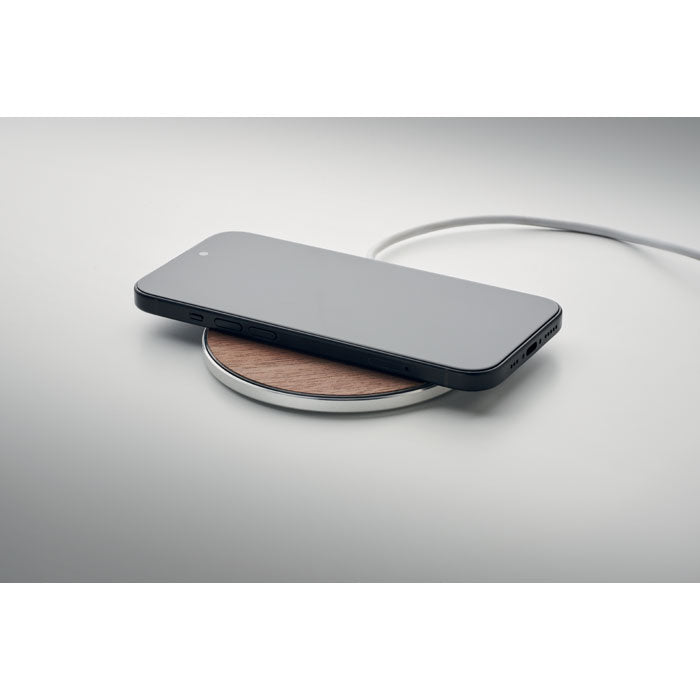 Recycled Aluminium with Walnut Wireless Charger