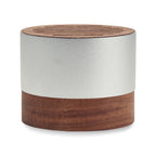 Branded Recycled Aluminium and Walnut Wireless Speaker without branding