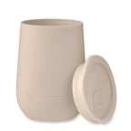 Branded PP tumbler with slide cover lid, side view