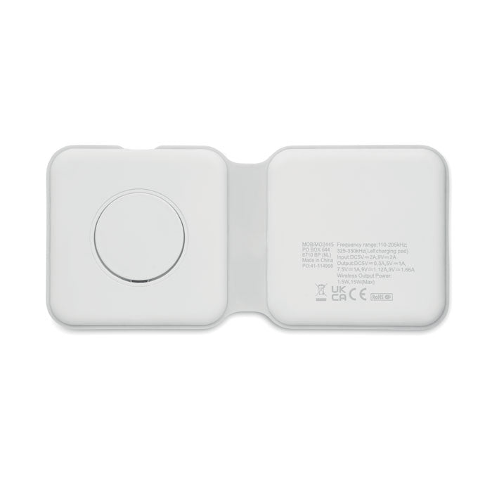 Branded 2 in 1 Foldable Wireless Charger without branding