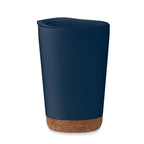 Branded tumbler with cork base