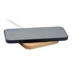 Branded Bamboo Wireless Charger with 3 in 1 Cable without branding