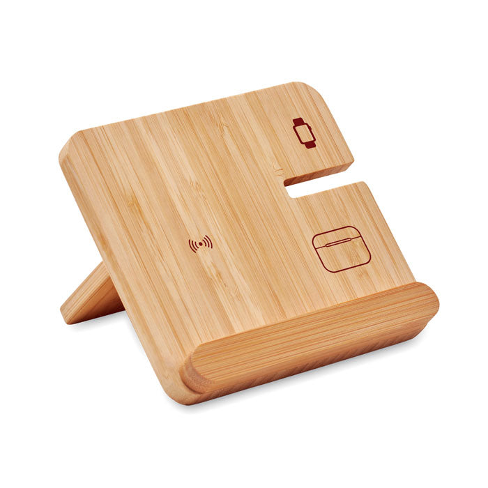 3-in-1 Bamboo Charging Station