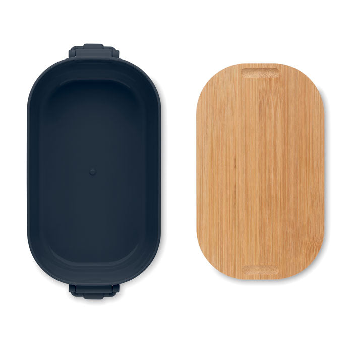 Branded PP Lunch Box with Bamboo Lid 700ml without branding