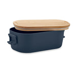 Branded PP Lunch Box with Bamboo Lid 700ml without branding
