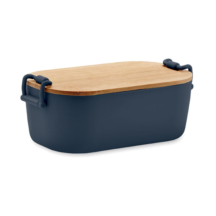 Branded PP Lunch Box with Bamboo Lid 700ml