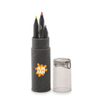Branded 6 Black Colouring Pencils in Tube