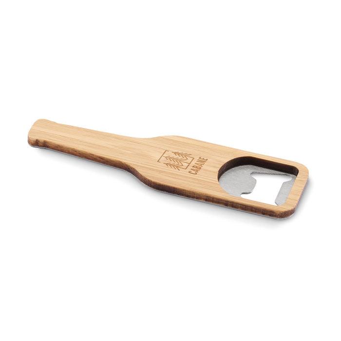Branded Magnetic Bamboo Bottle Opener
