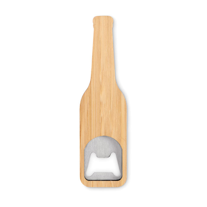 Branded Magnetic Bamboo Bottle Opener without branding