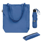 Branded 21 Inch RPET Umbrella and Shopping Bag Set without branding