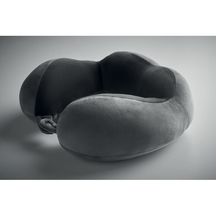 Branded Travel Pillow in Foam in use