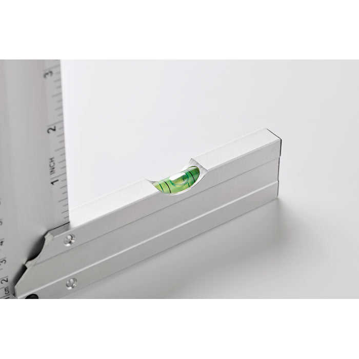Branded Aluminium Set Square with Spirit Level