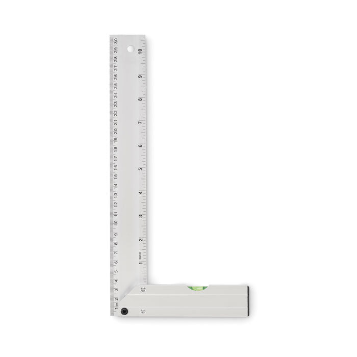 Branded Aluminium Set Square with Spirit Level without branding