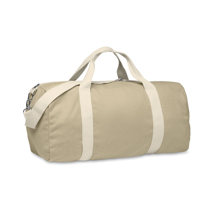 Branded Recycled Duffle Bag 320gsm in Brown