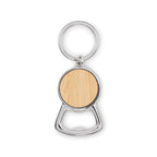 Branded Bottle Opener Key Ring with Bamboo Detail without branding